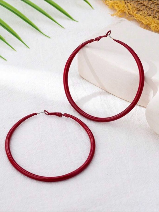 Jewelry - Red Hoop Earrings - Women Jewelry